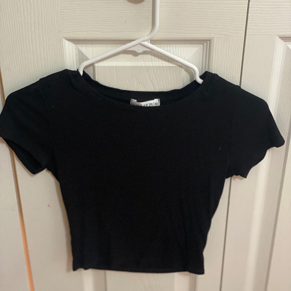 Popular 21 Black Short Top
